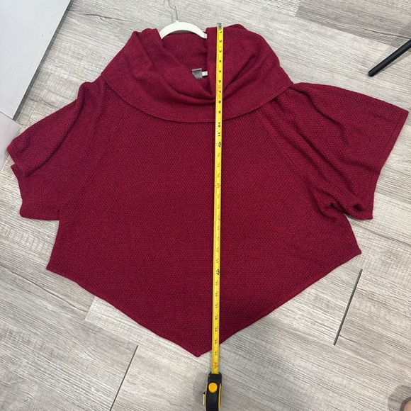 NEW DIRECTIONS WEEKEND Short Sleeve Cowl Neck Poncho Sweater, Womens 3X - Picture 11 of 13